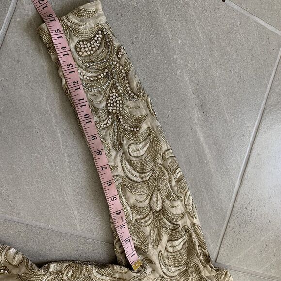 Beautiful Sequin, Bead And Rhinestone Indian Salwar Kameez/ Kaftan/Saree Size 6 - Picture 12 of 12